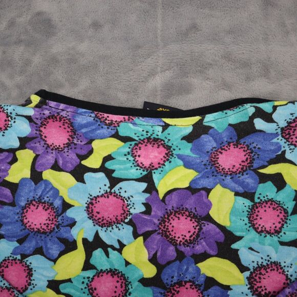 Lee Shirt Womens 2XL Multicolor Floral Short Sleeve Round Neck Casual Outwear - Picture 11 of 16